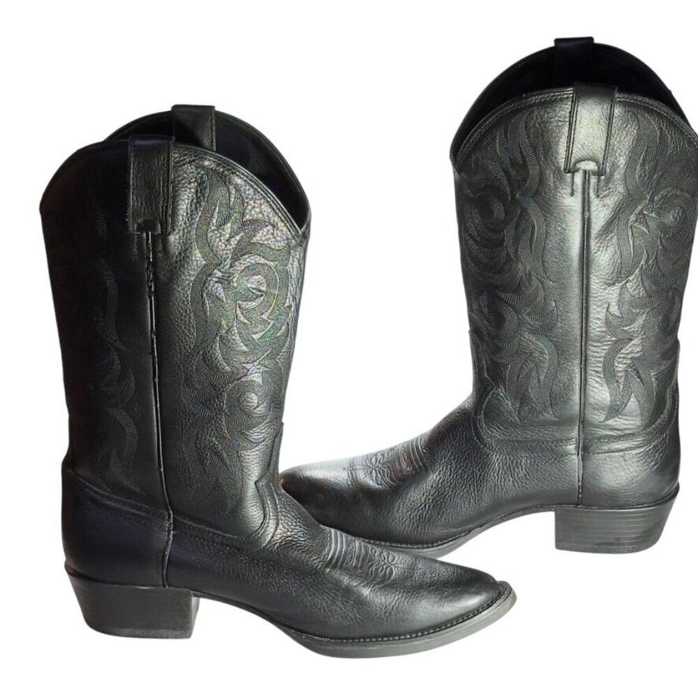 JUSTIN Mens Round Toe 13 Inch Western Boots Size 10D - Picture 6 of 9